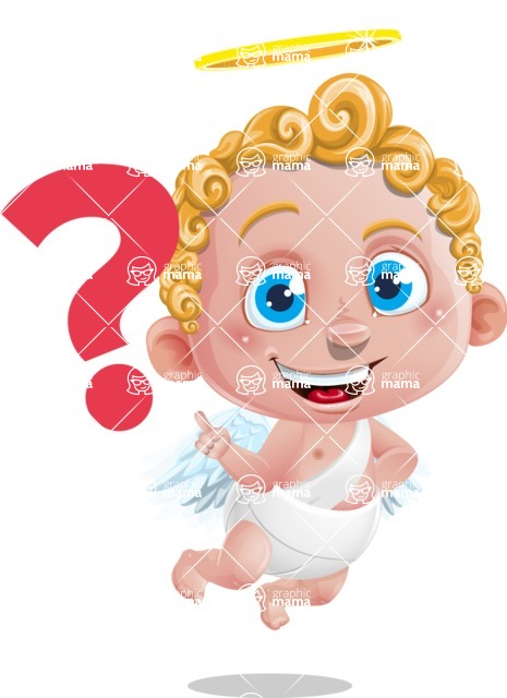 Cupid Cartoon Character - Cartoon Cupid Asking Question
